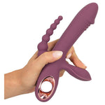 Slim Triple Rabbitvibrator - Plum