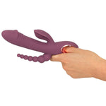 Slim Triple Rabbitvibrator - Plum