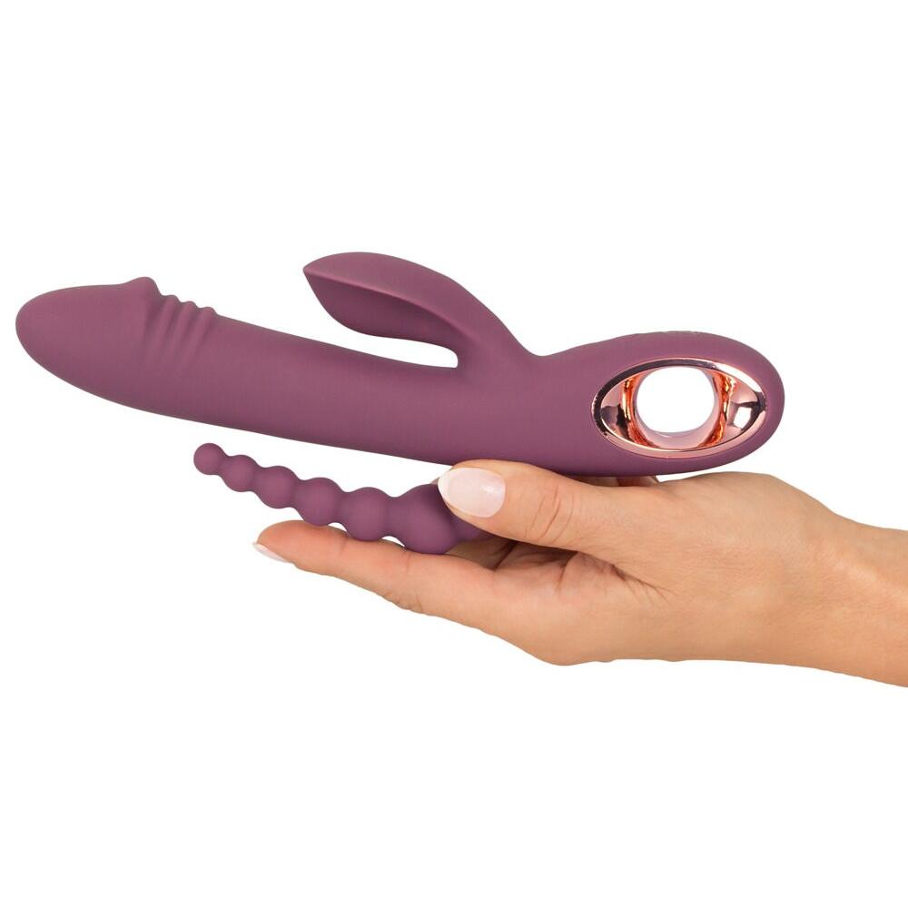 Slim Triple Rabbitvibrator - Plum