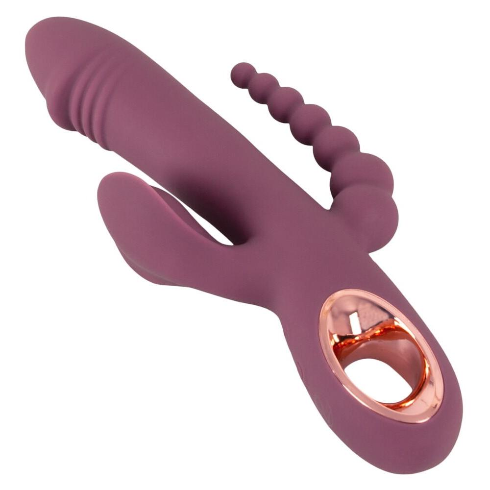Slim Triple Rabbitvibrator - Plum