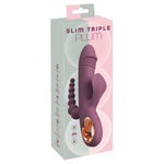 Slim Triple Rabbitvibrator - Plum