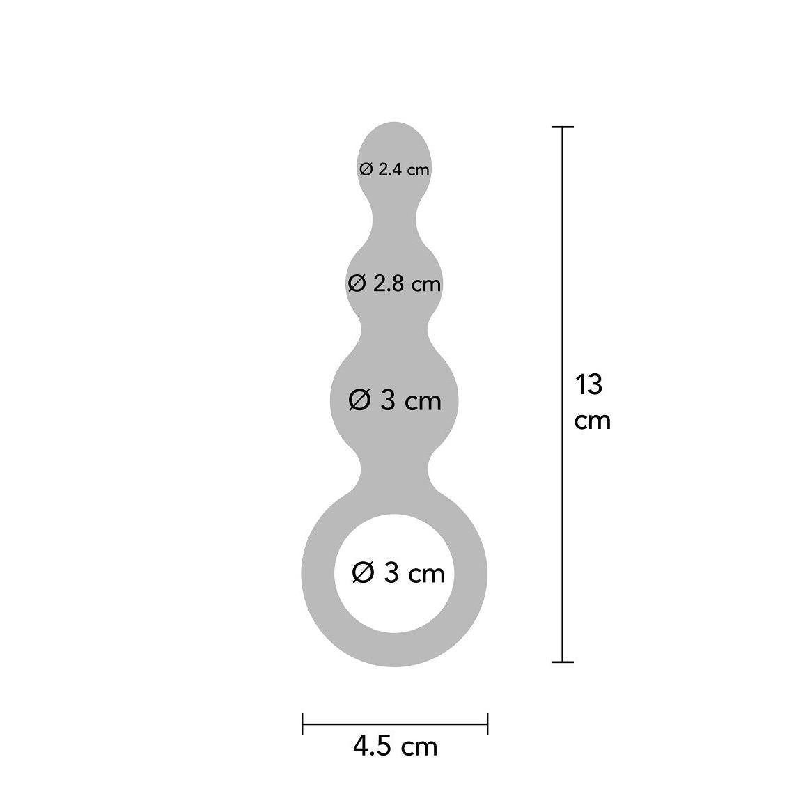 The Stuffer 3-Balls Silikon AnalPlugg fra Buttocks