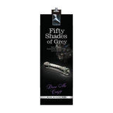 Fifty Shades of Grey "Drive Me Crazy" kuleformet glassdildo på svart emballasje.