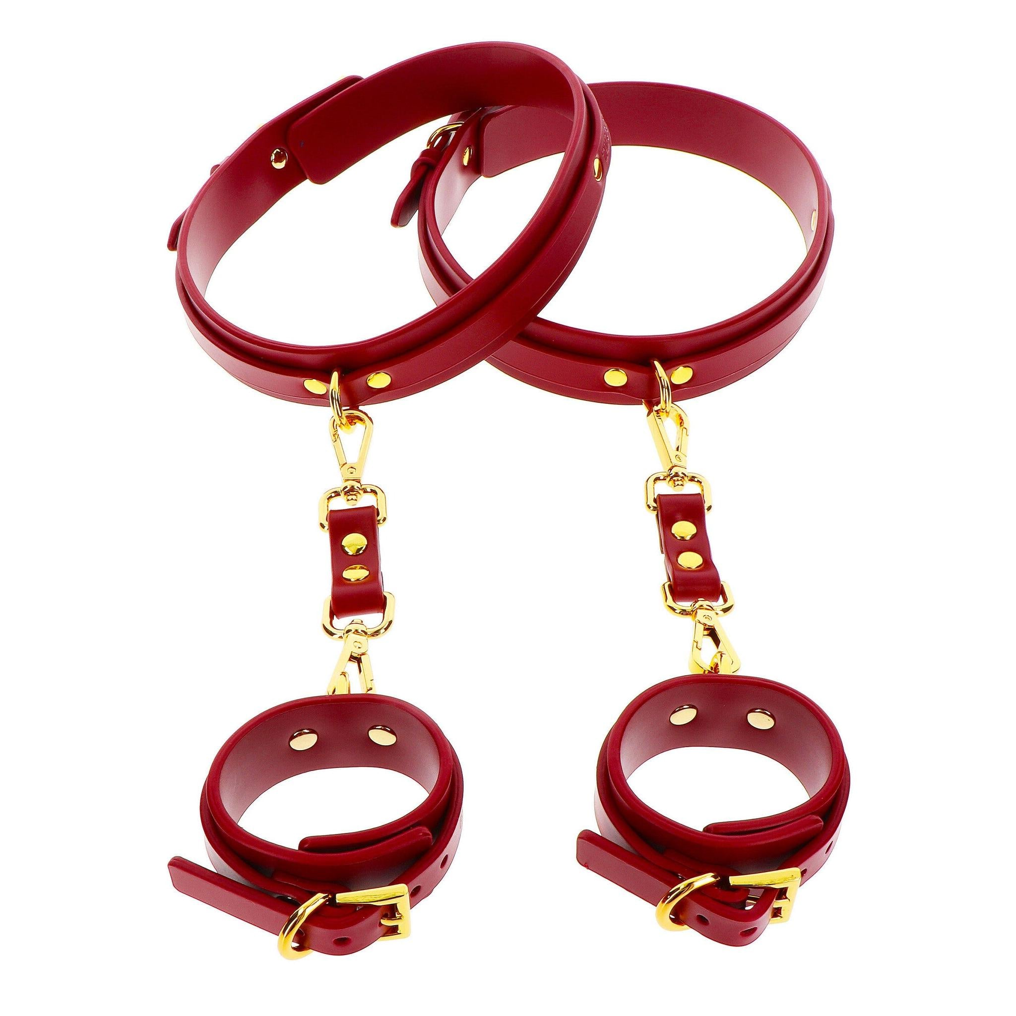 Taboom Bondage in Luxury Wrist To Thigh Cuff Set