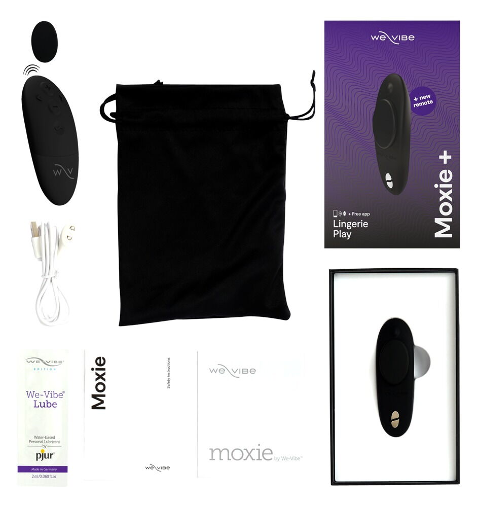 Moxie+ Trusevibrator fra We-Vibe i Forførende Sort