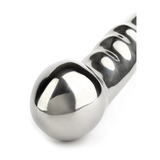 Mr. Steel Elegant Eleven 28cm tung dildo i skinnende rustfritt stål med ergonomisk form.