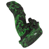 Svart og grønn marmorert Lizard Peak fantasidildo med reptilinspirert design, dype riller og sugekopp.