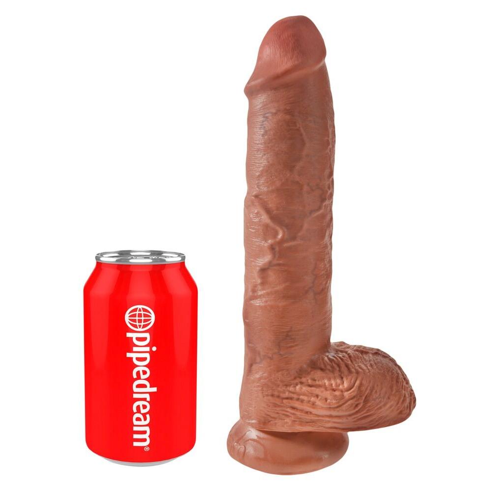 King Cock Stor Dildo med Baller Tan - 10 Inch