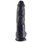 King Cock Stor Dildo med Baller Sort - 10 Inch