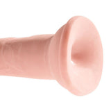 Naturtro hudfarget dildo med sugekopp, realistisk tekstur og markert penishode.