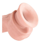 Naturtro King Cock Plus Triple Density dildo i hudfarge med sugekoppbase.