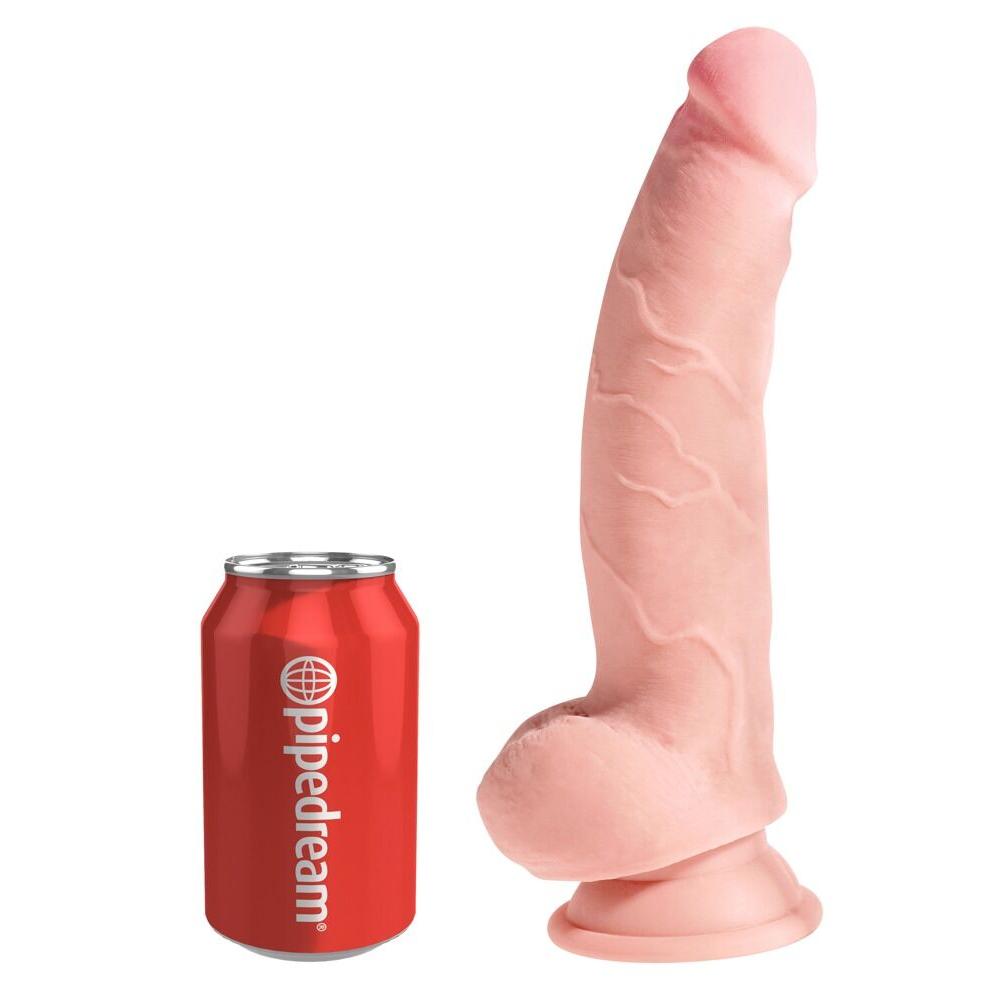 King Cock Plus Triple Density Dildo med Baller ? 8 Inch