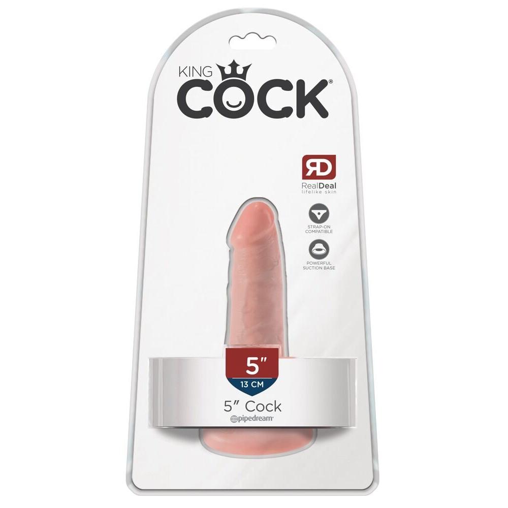 Liten naturtro dildo i lys hudtone med sugekopp, 13 cm innførbar lengde, i blisterpakning.