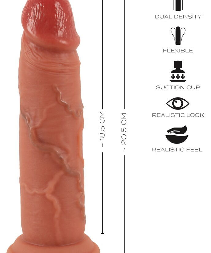 Real Skin Dildo med bevegelig overflate ? 20,5 cm