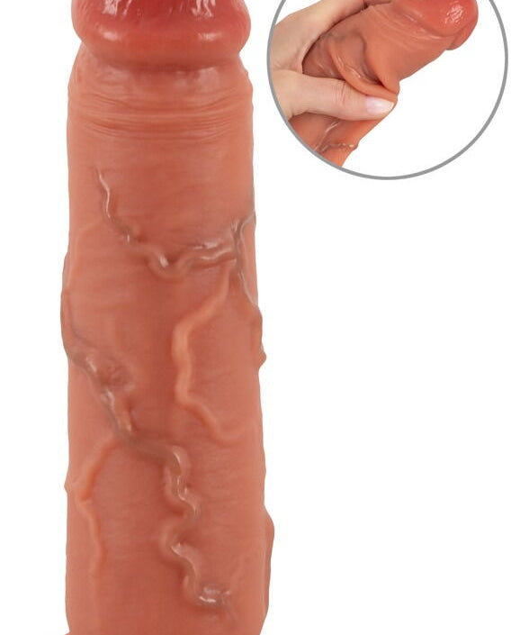 Real Skin Dildo med bevegelig overflate ? 20,5 cm