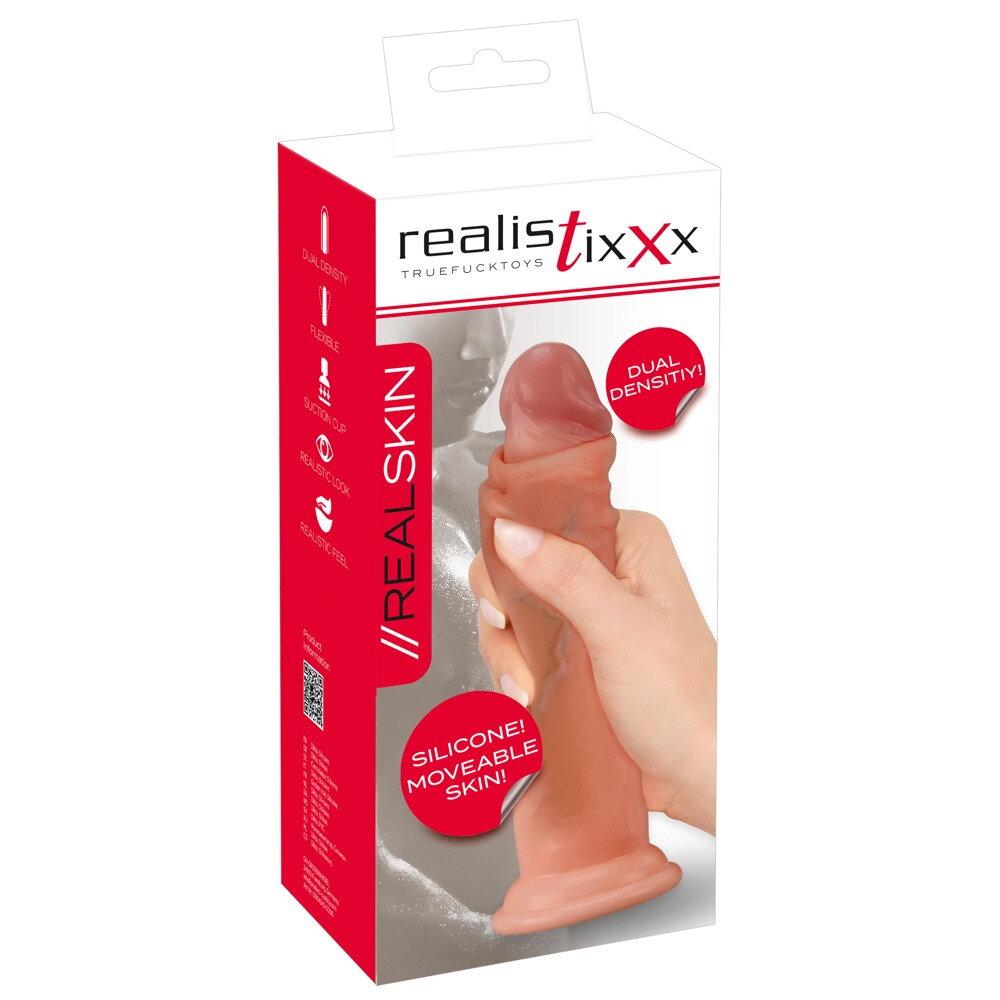 Real Skin Dildo med bevegelig overflate ? 20,5 cm