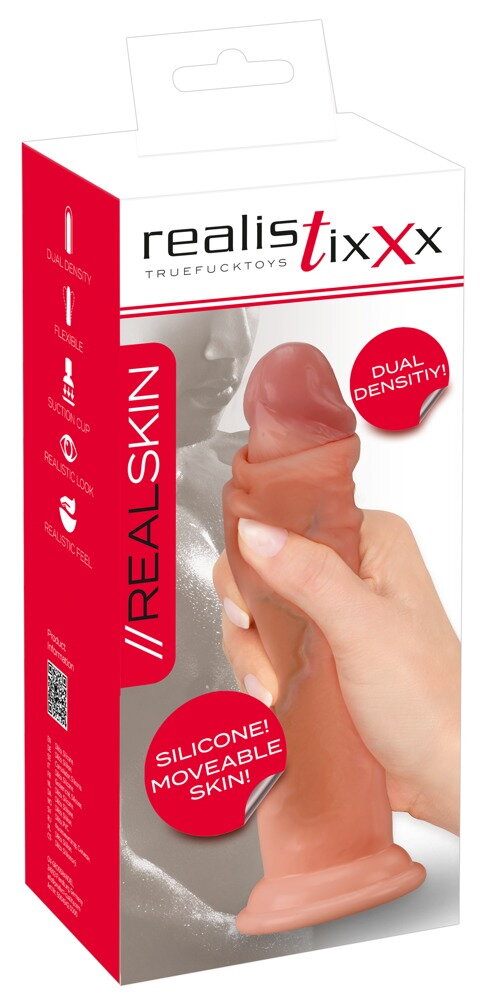 Real Skin Dildo med bevegelig overflate ? 20,5 cm