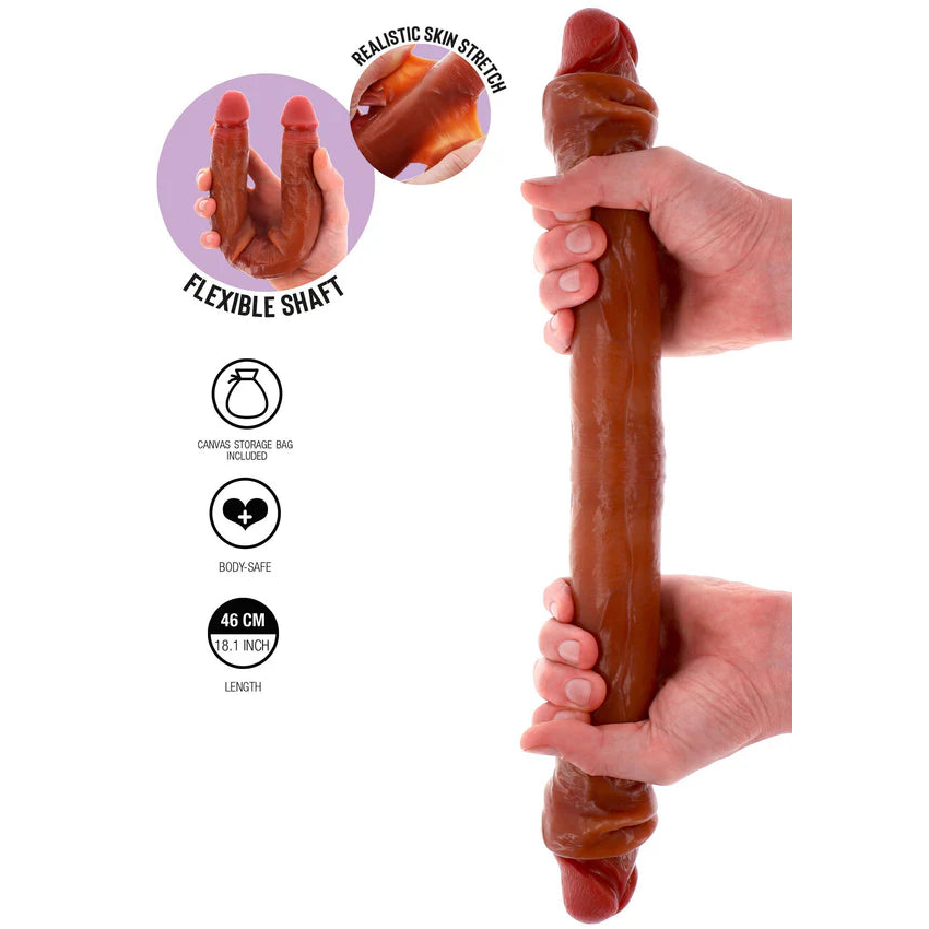 Foreskin DobbelDildo - 46 cm