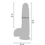 Foreskin Realistisk Dildo med Baller - 20 cm