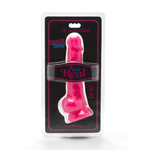 Happy Dicks Dildo med Baller Rosa - 19 cm