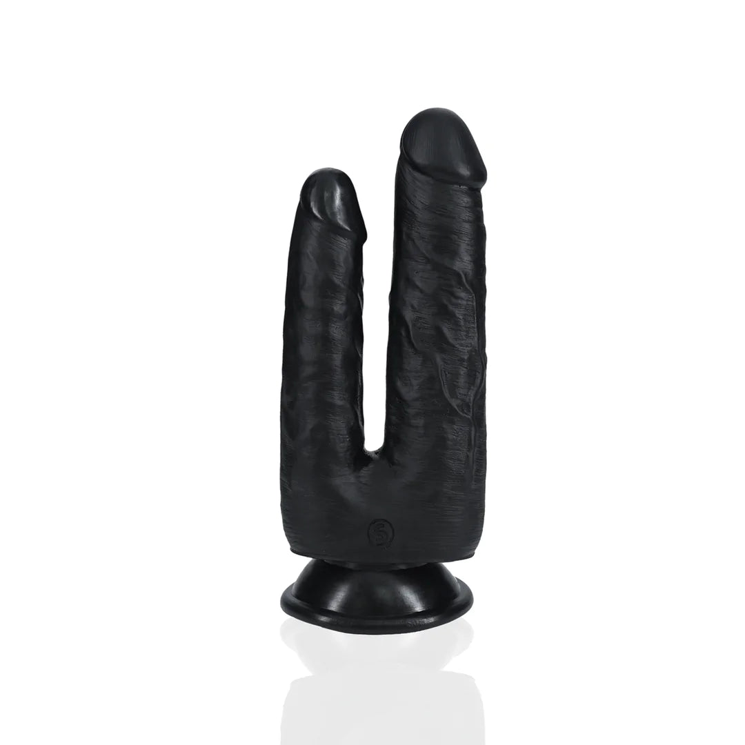 Double Trouble Dildo Dobbeldildo Sort - 12,7 og 15,2 cm