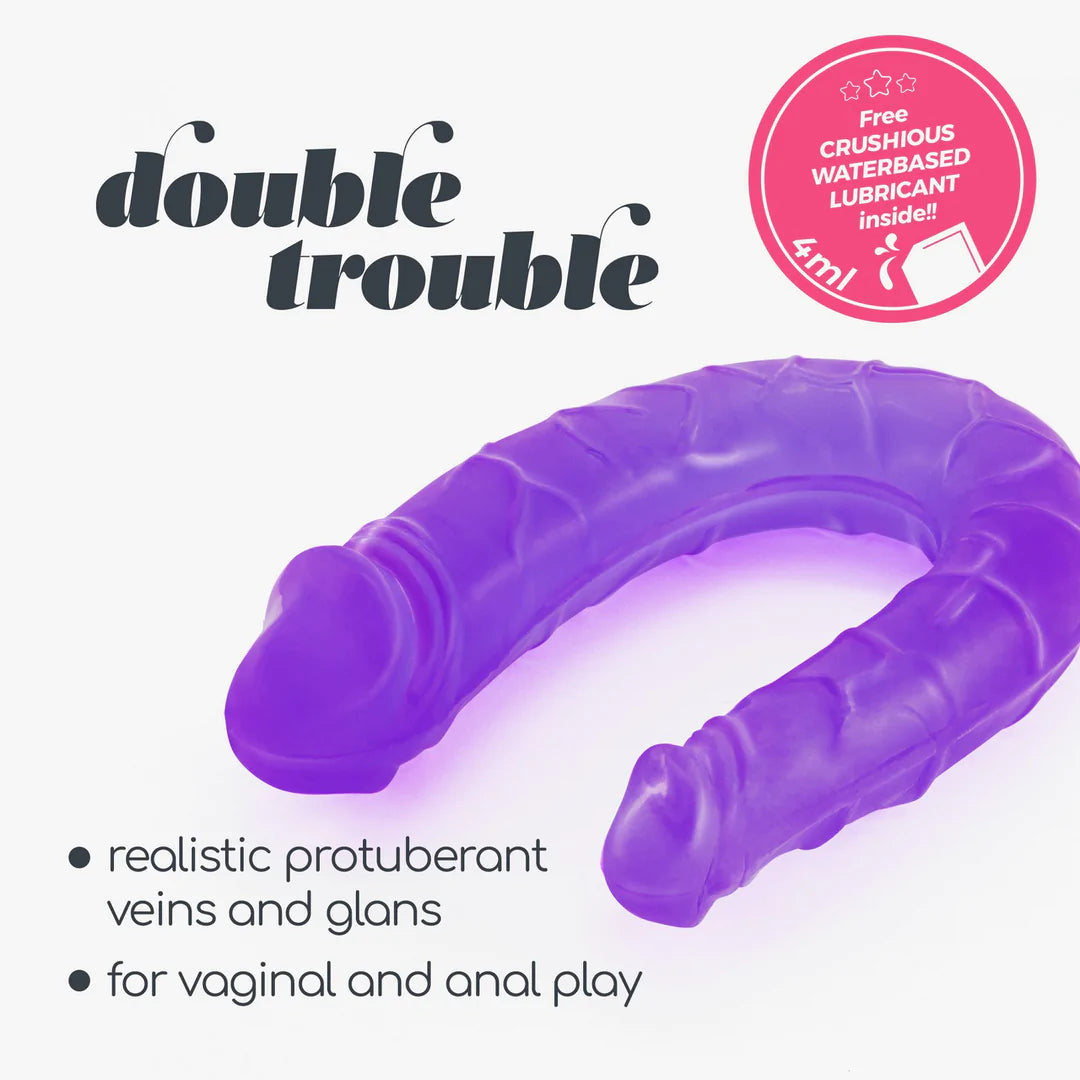 Double Trouble Dobbeldildo Lilla - 27 cm