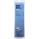 Sort, åretegnet dobbeldildo i PVC, 30 cm, med to markerte hoder i blisterpakning.
