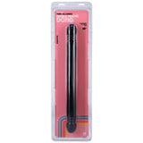 Svart, glatt Doc Johnson Dobbeldildo Smooth Double Header (45 cm) i emballasje.