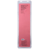 Baksiden av en Dobbeldildo Smooth Double Header i rosa PVC, 45 cm lang, med produktinformasjon.