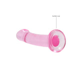 Gjennomsiktig dildo med tykk topp ? 17 cm intens glede