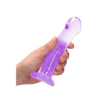 Klarlilla dildo med tykk tupp ? 17 cm intens glede
