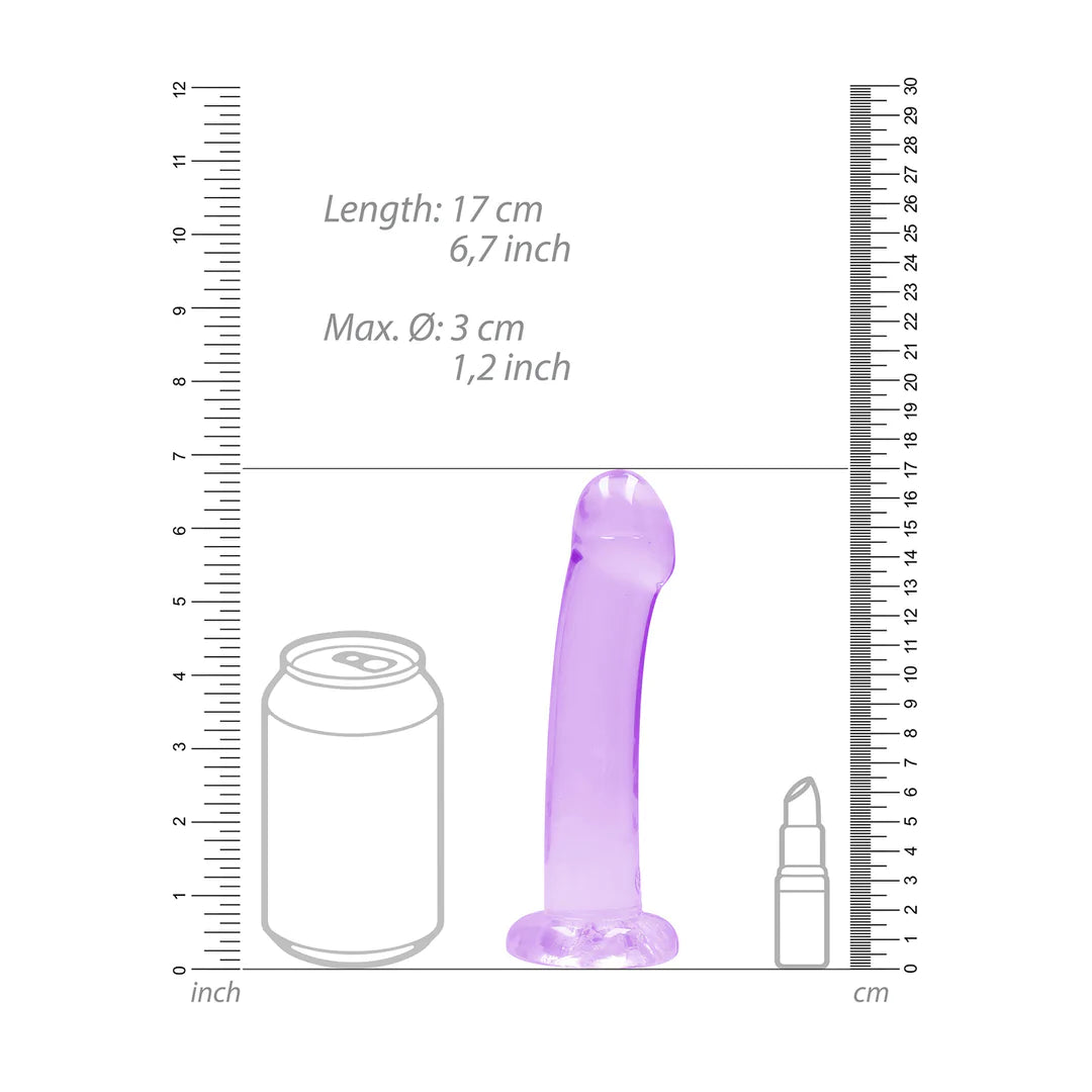 Klarlilla dildo med tykk tupp ? 17 cm intens glede
