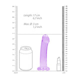 Klarlilla dildo med tykk tupp ? 17 cm intens glede