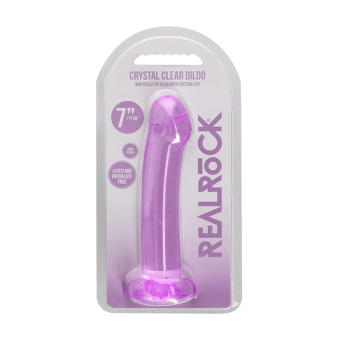 Klarlilla dildo med tykk tupp ? 17 cm intens glede