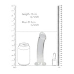 Krystallklar dildo med tykk tupp ? 17 cm intens glede