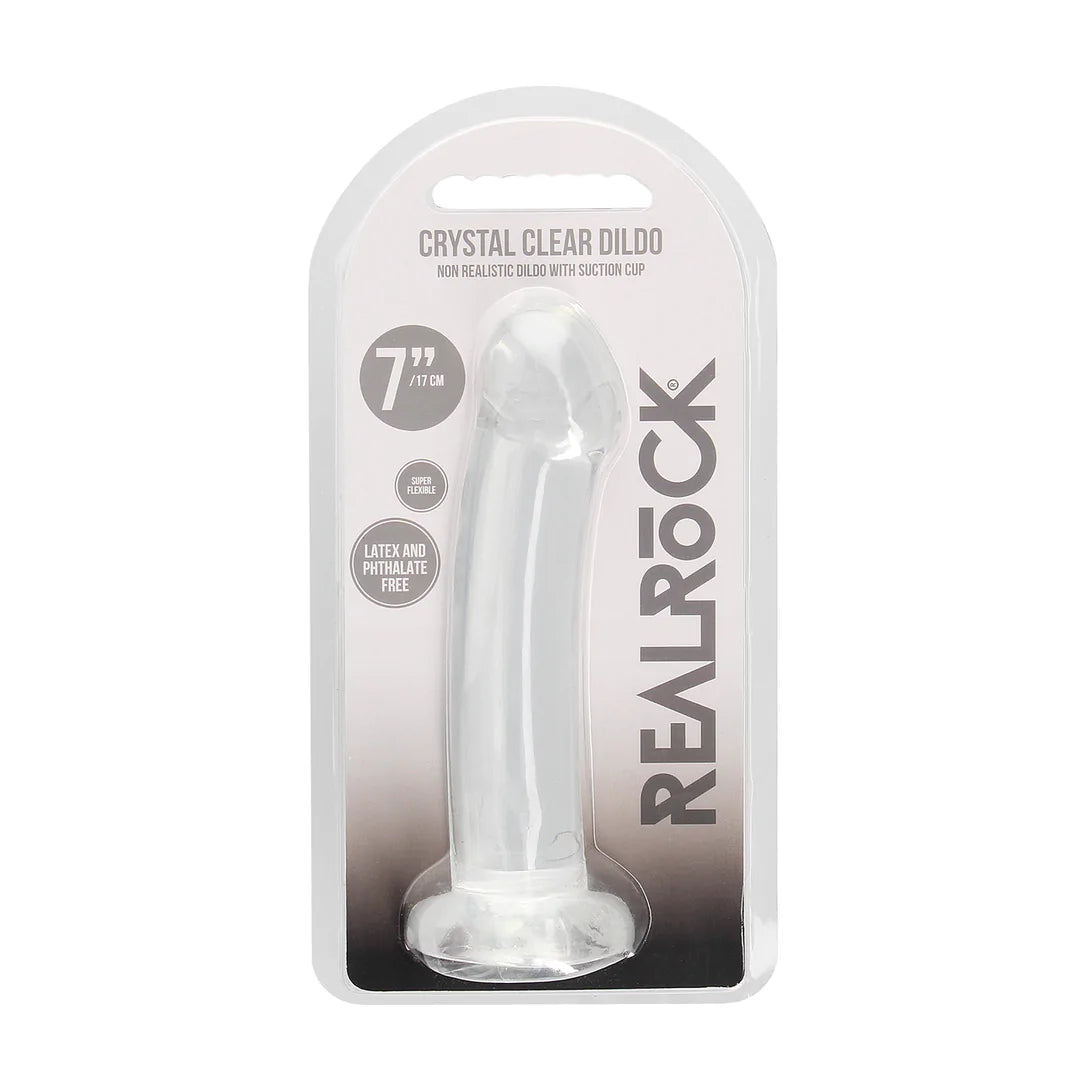 Krystallklar dildo med tykk tupp ? 17 cm intens glede