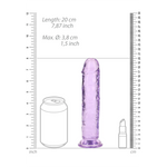 Klarlilla realistisk dildo ? 18 cm med sugekopp