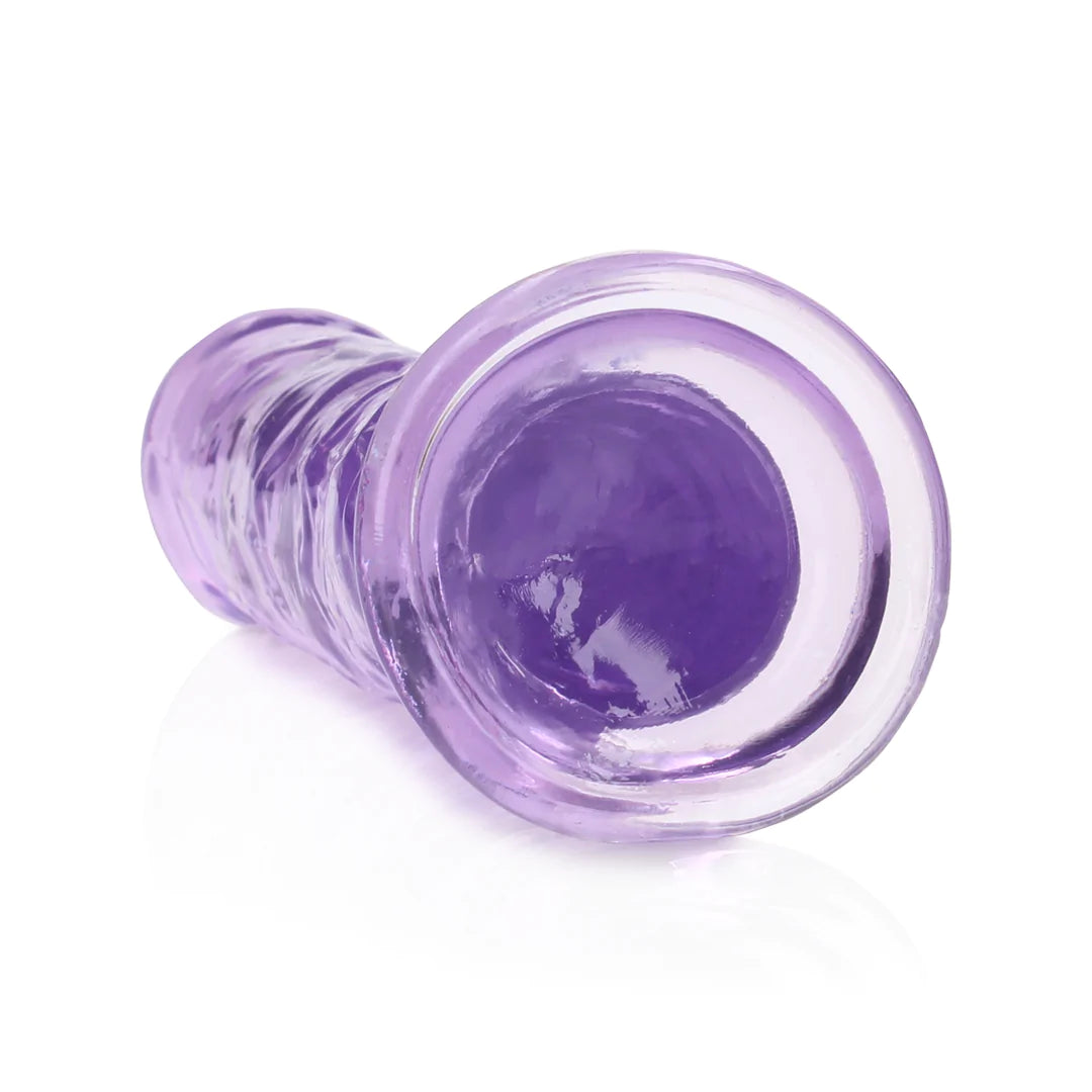 Klarlilla realistisk dildo ? 18 cm med sugekopp