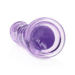 Klarlilla realistisk dildo ? 18 cm med sugekopp