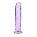 Klarlilla realistisk dildo ? 18 cm med sugekopp