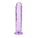 Klarlilla realistisk dildo ? 18 cm med sugekopp