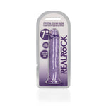 Klarlilla realistisk dildo ? 18 cm med sugekopp