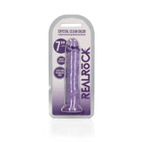 Klarlilla realistisk dildo ? 18 cm med sugekopp