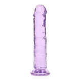 Klarlilla realistisk dildo ? 18 cm med sugekopp