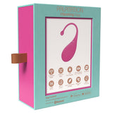 Palpitation vibrerende egg i rosa silikon med app-kontroll, vist i mintgrønn og rosa emballasje.