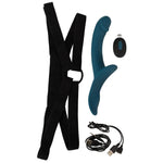 3-delt Strap-On Set med Vibrator