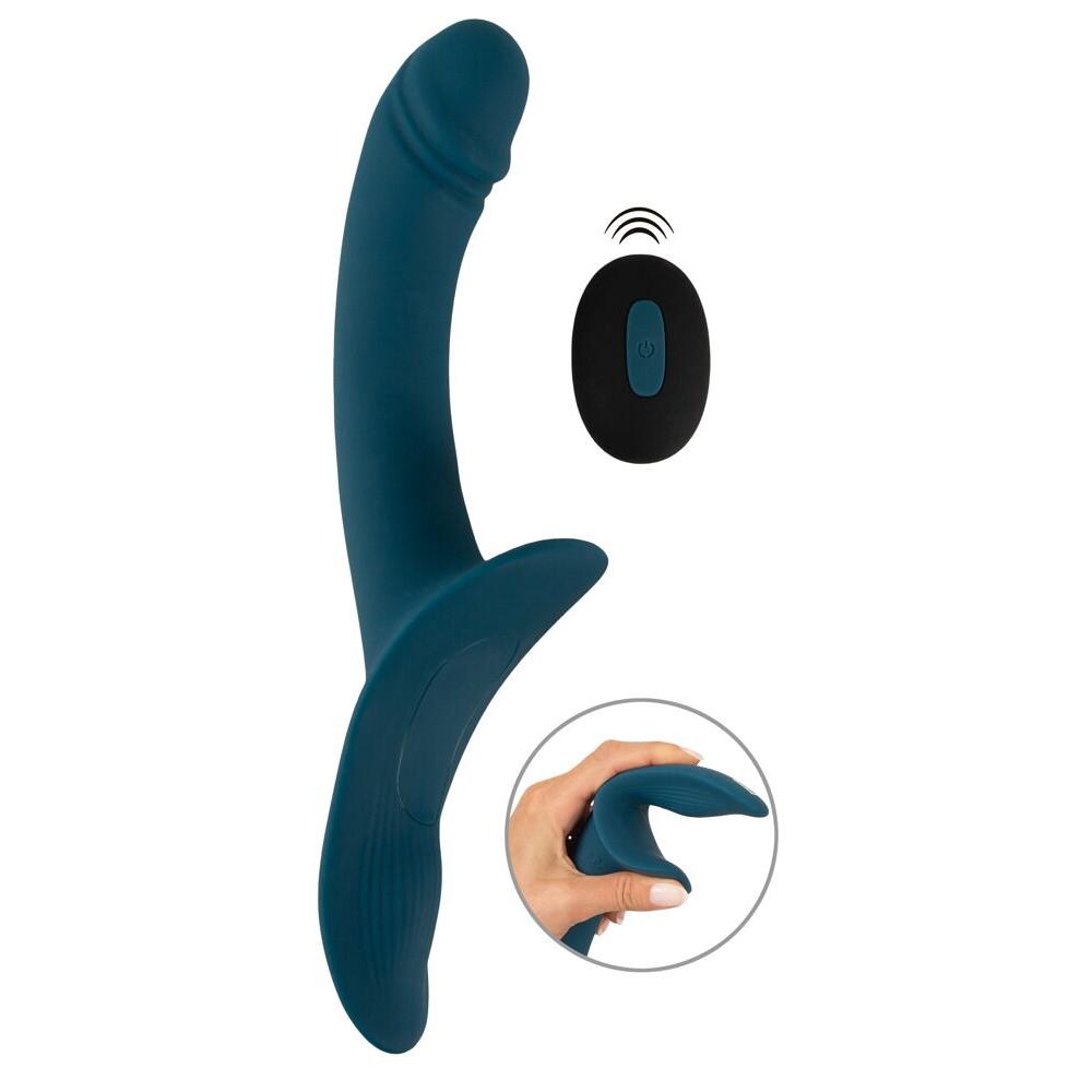 3-delt Strap-On Set med Vibrator