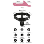 3-delt Strap-On Set med Støtvibrator, Harness og Fjernkontroll