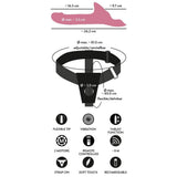 3-delt Strap-On Set med Støtvibrator, Harness og Fjernkontroll