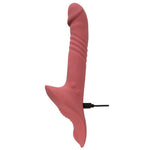 3-delt Strap-On Set med Støtvibrator, Harness og Fjernkontroll